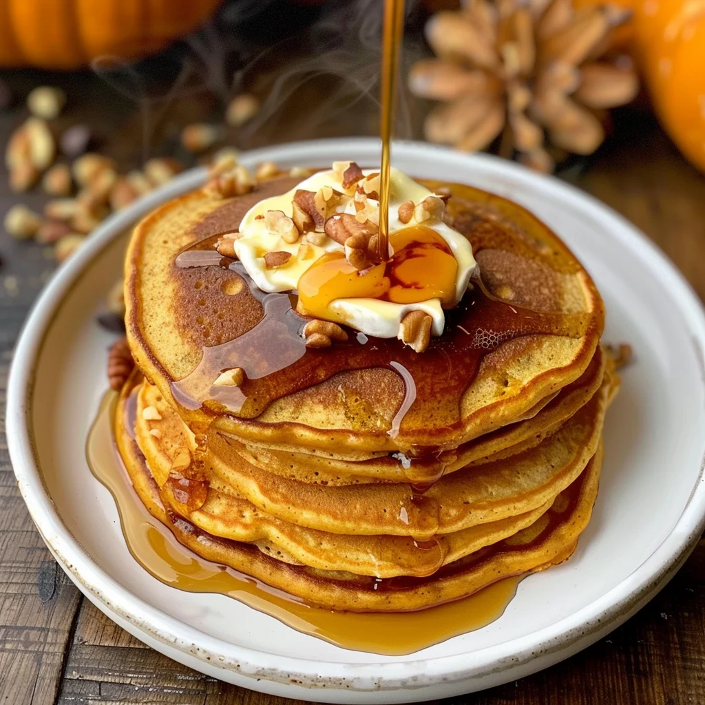 Pumpkin Greek Yogurt Pancakes