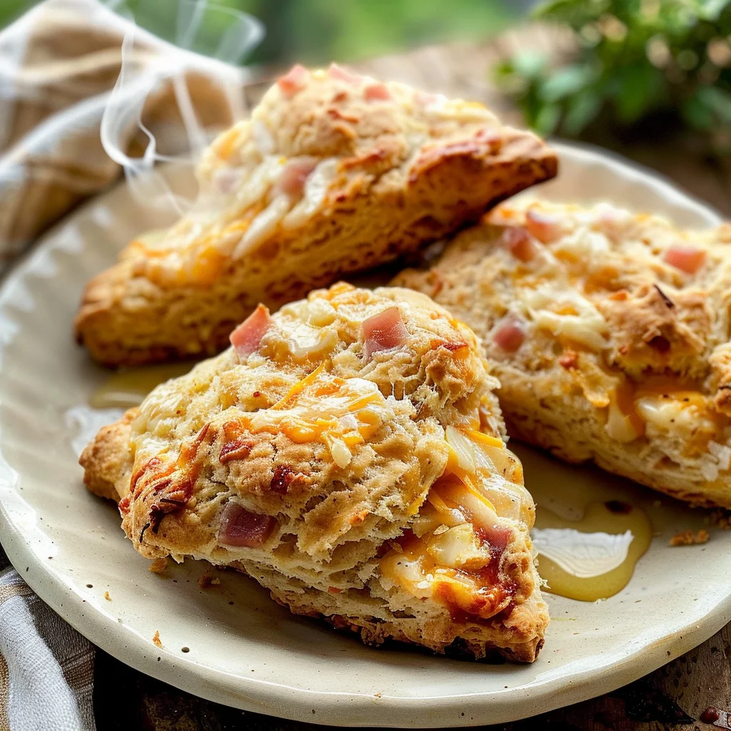 Savory Ham & Cheese Scones