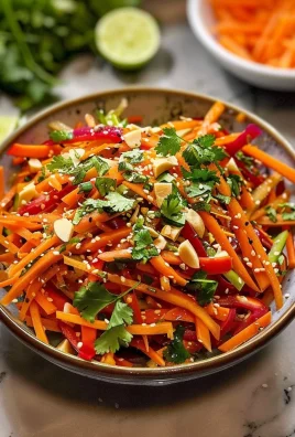 Shaved Rainbow Carrot Sesame Salad