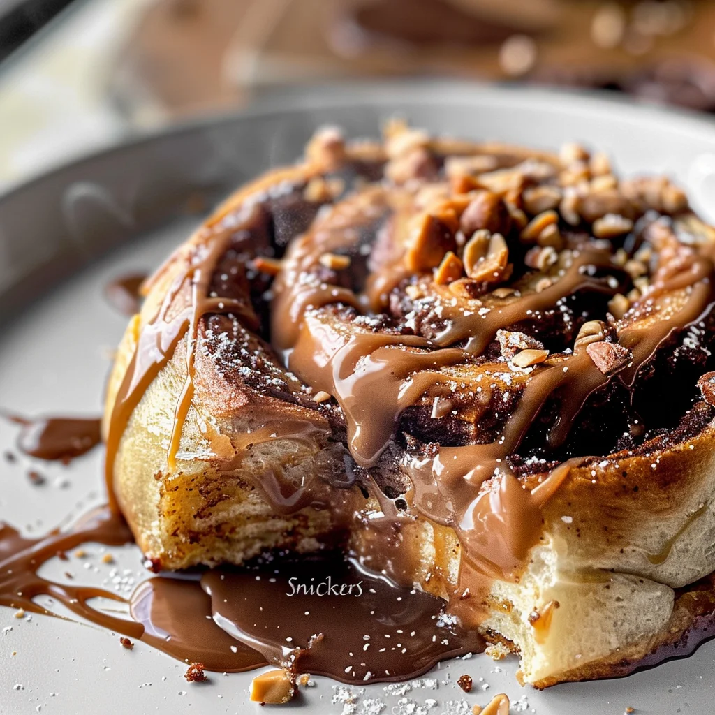 "Snickers" Cinnamon Rolls