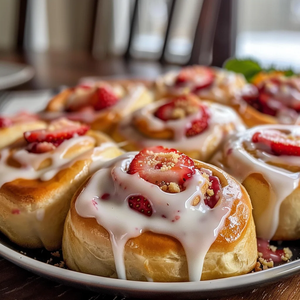 Strawberry Cheesecake Cinnabon Rolls