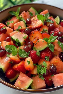Strawberry Watermelon Salad with Honey-Lime Vinaigrette