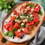 Watermelon Basil Feta Salad