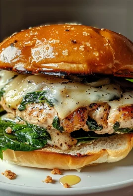 White Cheddar and Spinach Chicken Burgers