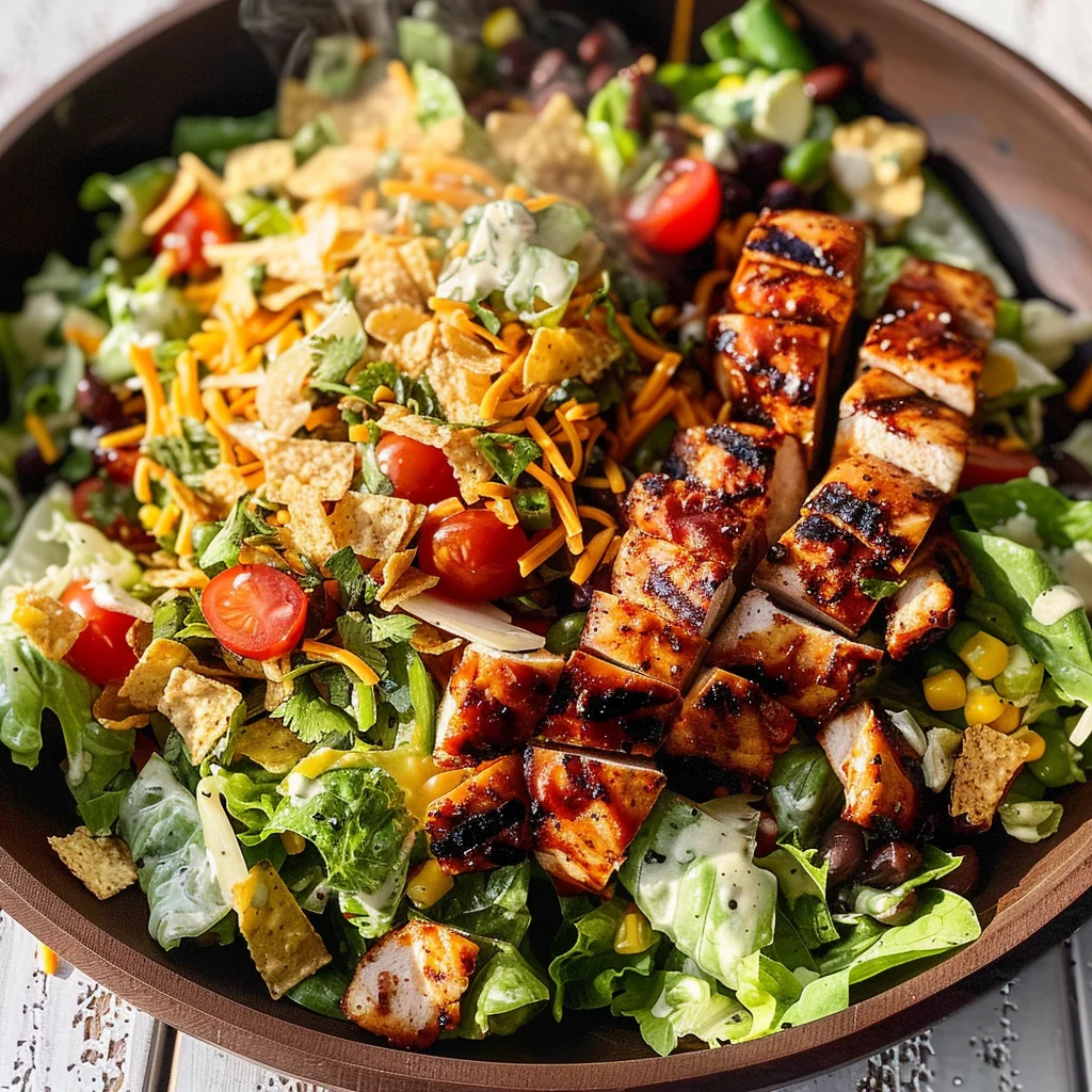 BBQ Chicken Chopped Salad with Cilantro Ranch