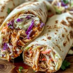BBQ Chicken Coleslaw Wraps