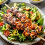 BBQ Chicken Skewer Salad