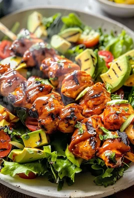 BBQ Chicken Skewer Salad
