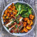 BBQ Chicken & Roasted Sweet Potato Bowls