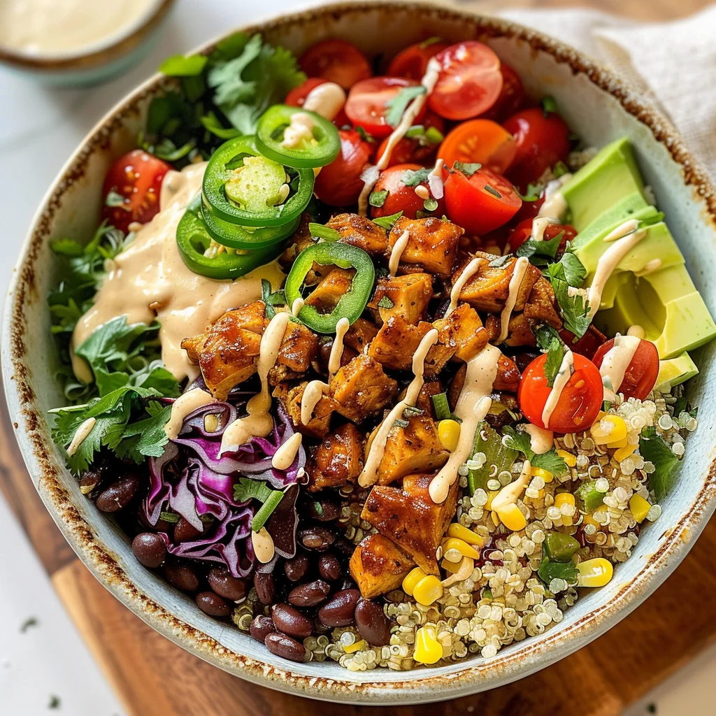 BBQ Ranch Chicken Quinoa Bowls