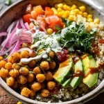BBQ Ranch Chickpea Quinoa Bowls