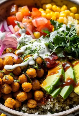 BBQ Ranch Chickpea Quinoa Bowls