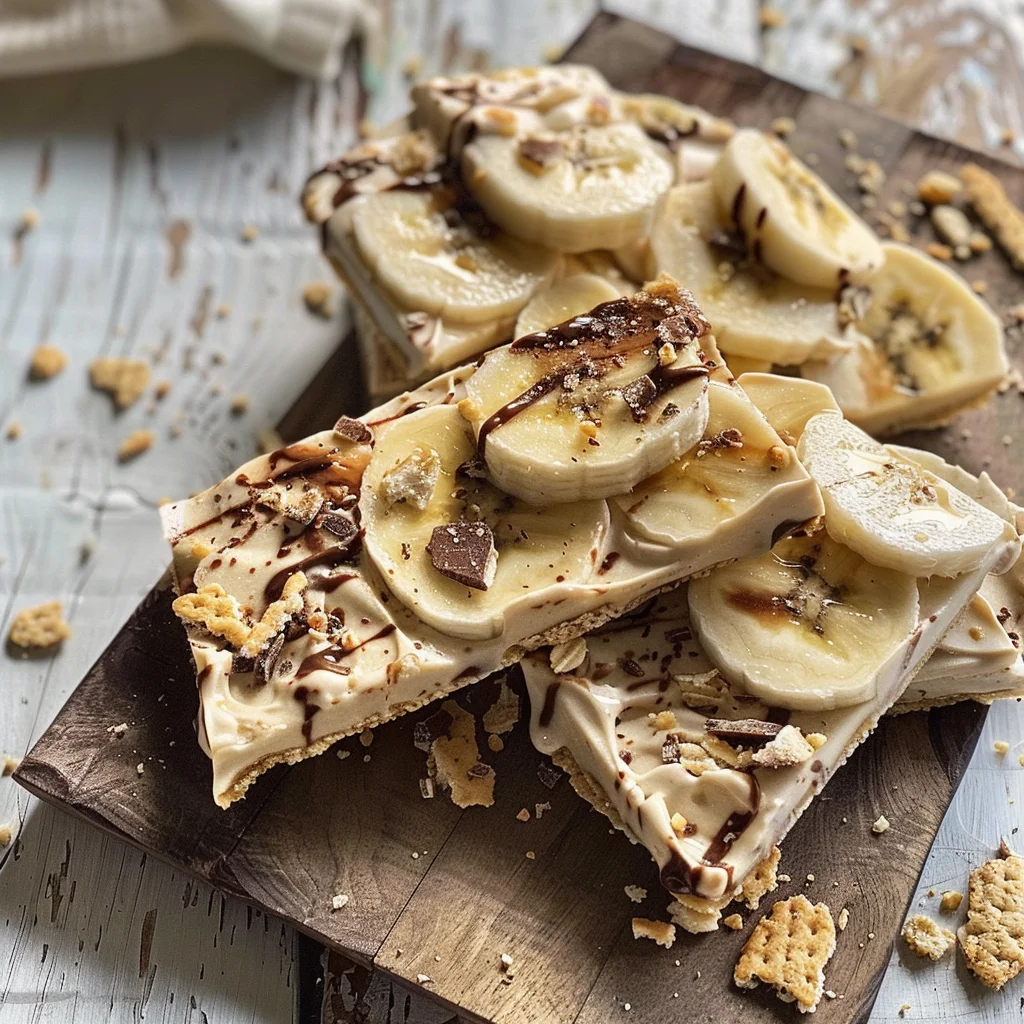Banana & Nutella Frozen Yogurt Bark