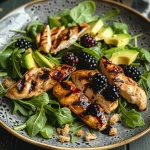Blackberry Basil Grilled Chicken Salad