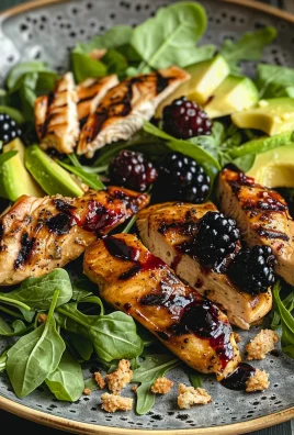 Blackberry Basil Grilled Chicken Salad