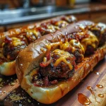 Bourbon BBQ Bacon Cheeseburger Meatball Subs Ready in 30 Minutes