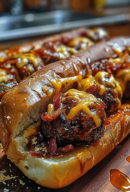 Bourbon BBQ Bacon Cheeseburger Meatball Subs Ready in 30 Minutes