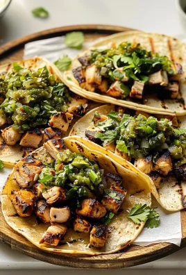 Charred Chile–Marinated Grilled Chicken Tacos