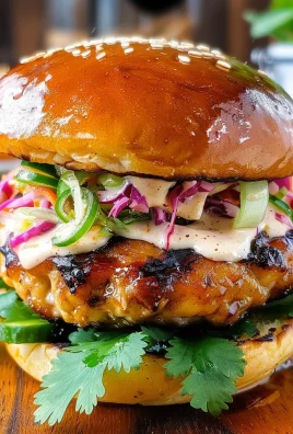 Chicken Teriyaki Burgers with Sesame Slaw