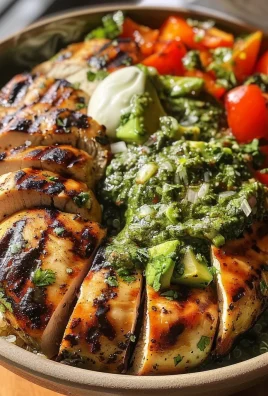 Chimichurri Grilled Chicken Bowl with Garlic Sauce