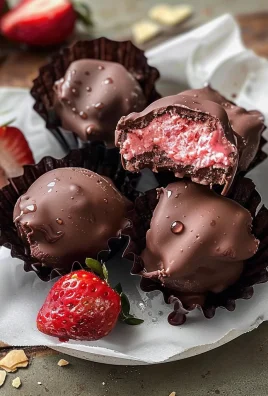 Chocolate Strawberry Frozen Yogurt Bites
