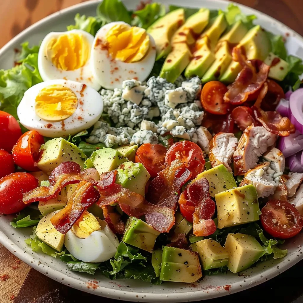 Classic American Cobb Salad with Crispy Bacon