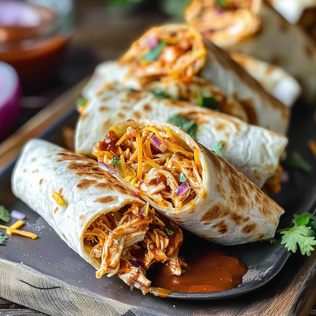 Crispy BBQ Chicken Wraps