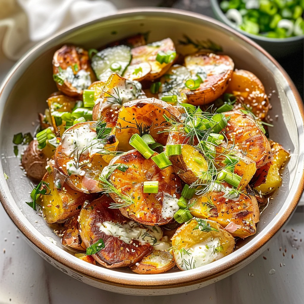Crispy Smashed Potato Salad