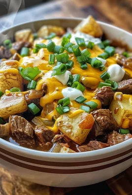 Crockpot Loaded Steak and Potato Bake