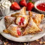 Deep-Fried Strawberry Cheesecake Stuffed Wonton Bites: Irresistibly Crispy!