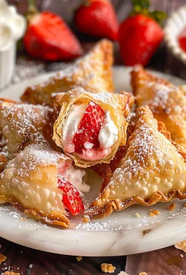 Deep-Fried Strawberry Cheesecake Stuffed Wonton Bites: Irresistibly Crispy!