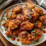 Delicious Baked Honey BBQ Popcorn Chicken Recipe