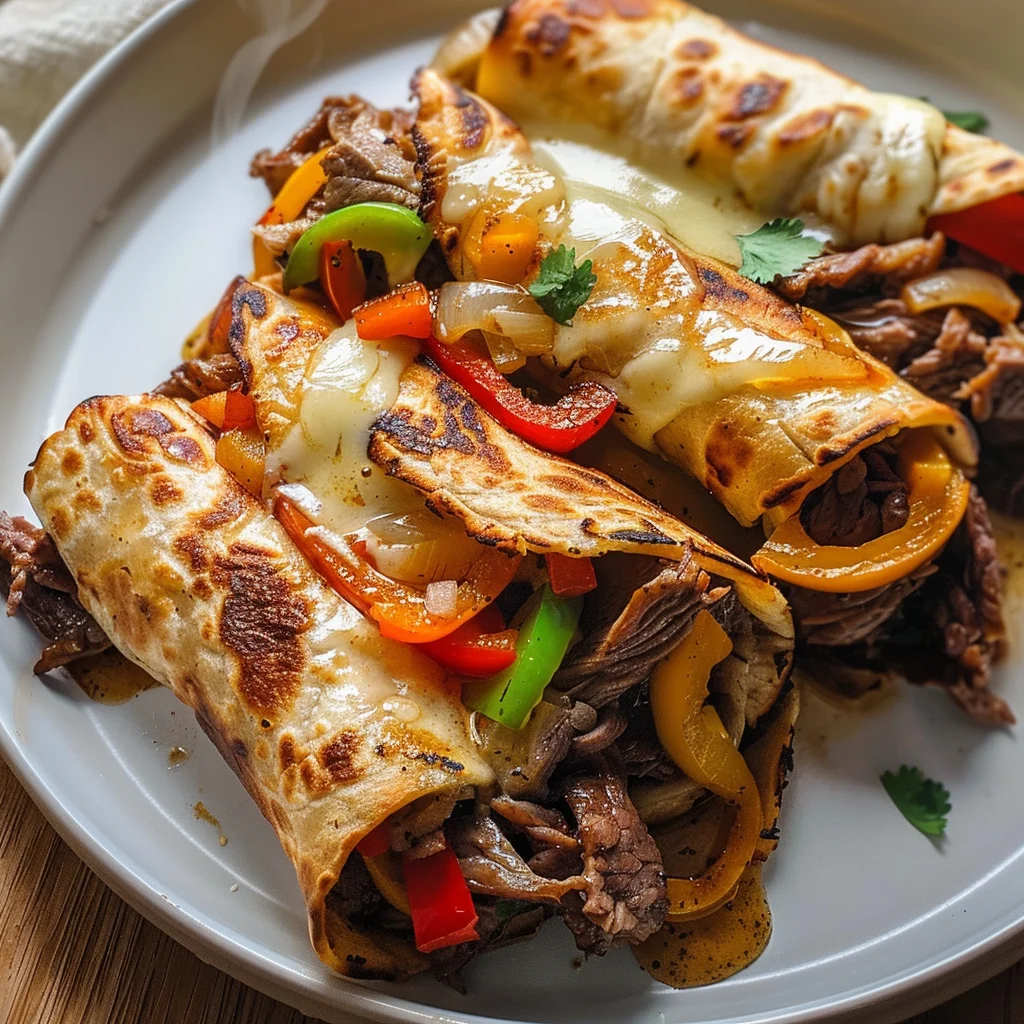 Delicious Keto Philly Cheesesteak Roll Ups