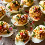 Elote Deviled Eggs: 12 Fiesta Delights