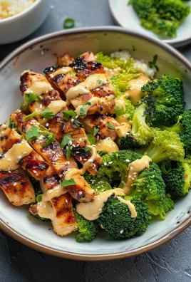 Grilled Chicken & Broccoli Bowls With Creamy Garlic Sauce Delight Your Taste Buds!