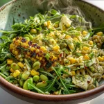 Grilled Corn Orzo Salad with Scallion Dill Dressing