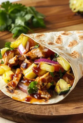 Hawaiian BBQ Chicken Wraps