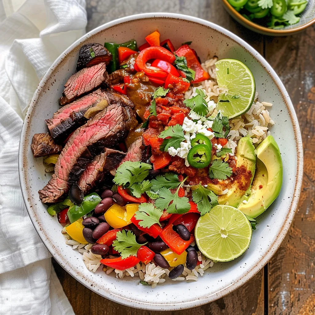 High Protein Steak Fajita Bowl