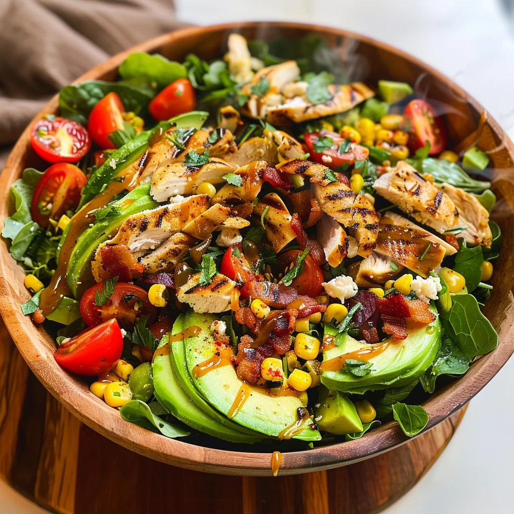 Honey Mustard Chicken Salad with Avocado, Bacon & Goat Cheese