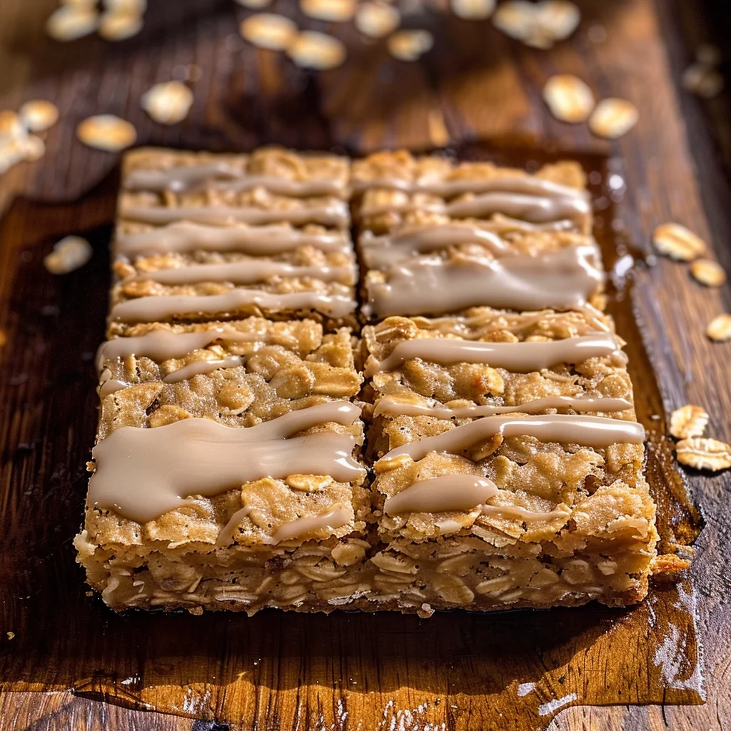 Iced Oatmeal Cookie Bars Recipe