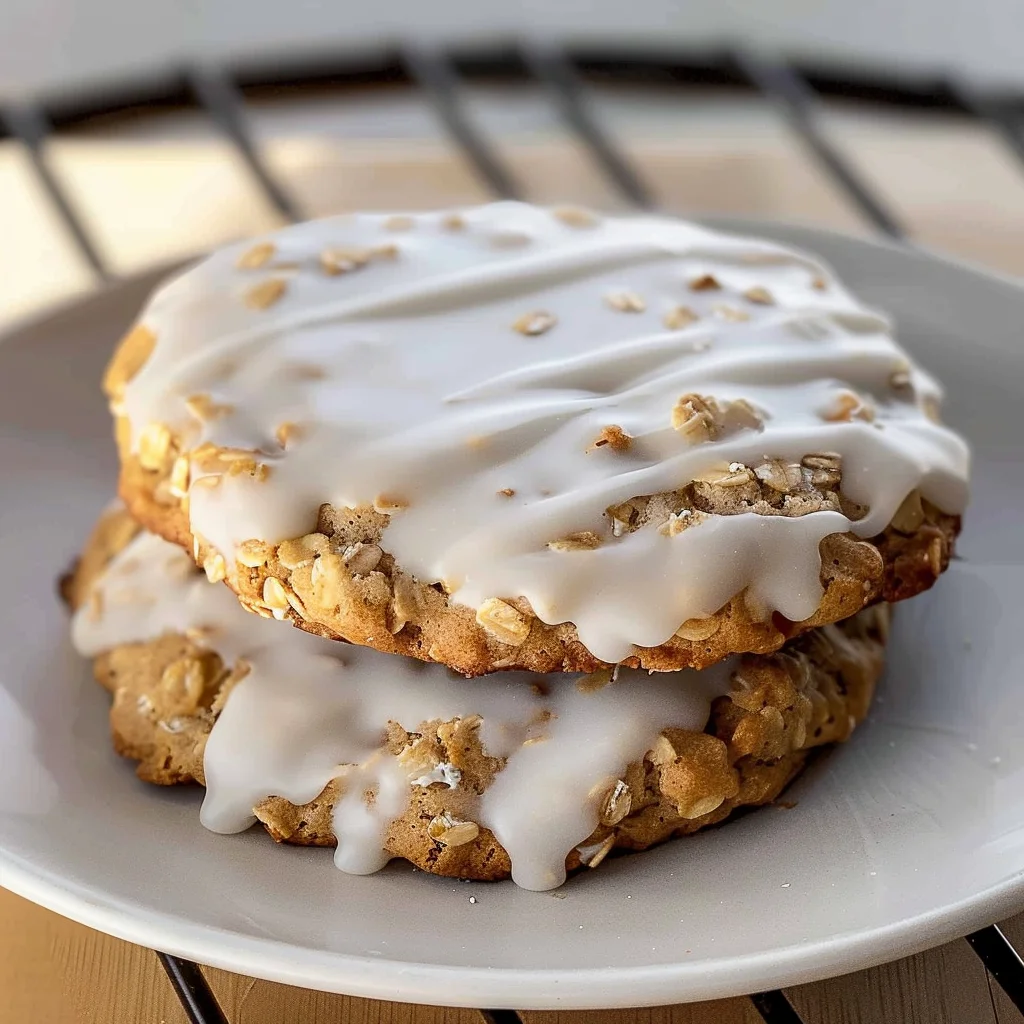 Iced oatmeal cookies - Crumbl copycat
