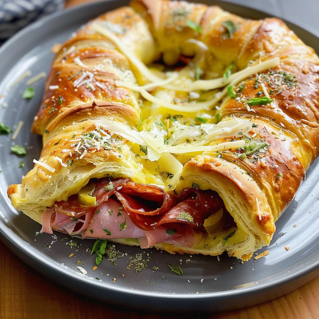 Italian Crescent Roll Sandwich Bake - Easy Party Favorite