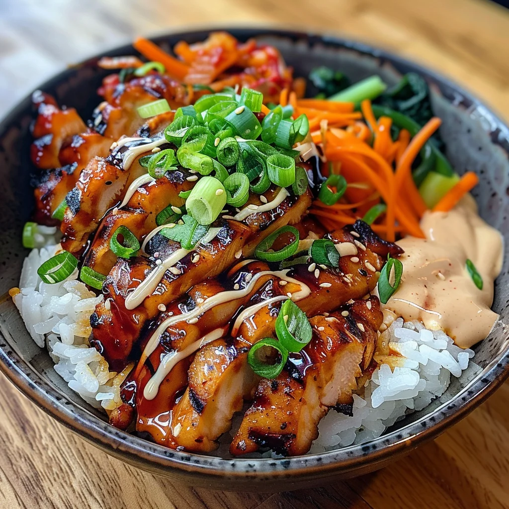 Korean BBQ Chicken Bowls with Gochujang Cream Sauce Awaits!