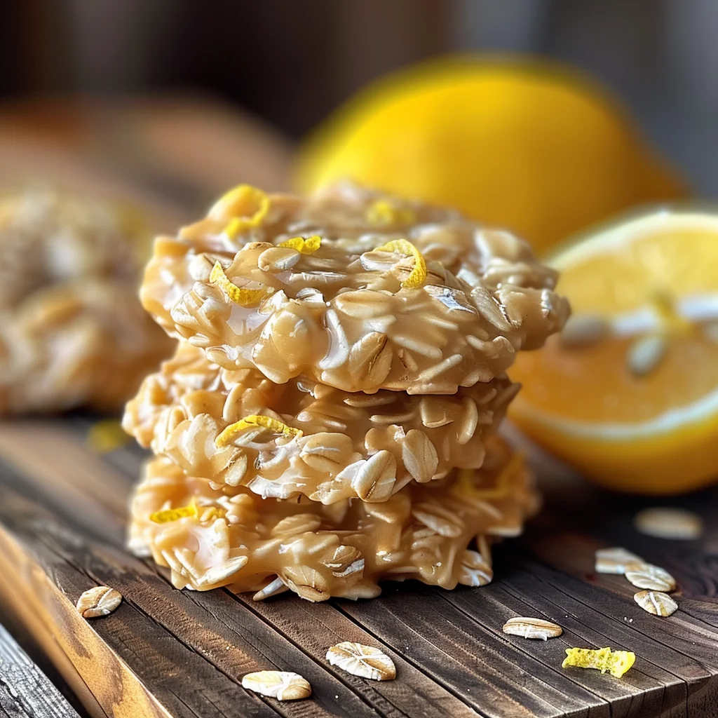 Lemon Oatmeal No-Bake Cookies
