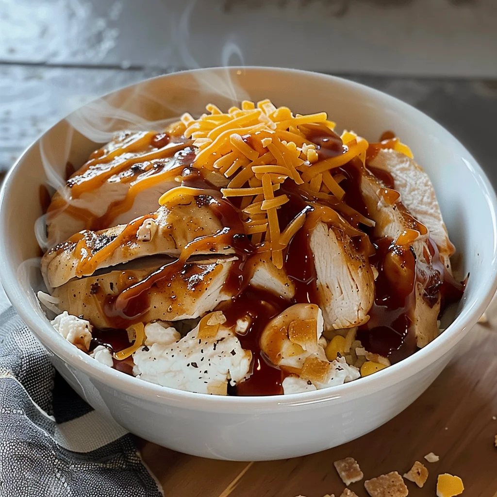 Macro Friendly BBQ Ranch Chicken Bowl with 42g of Protein