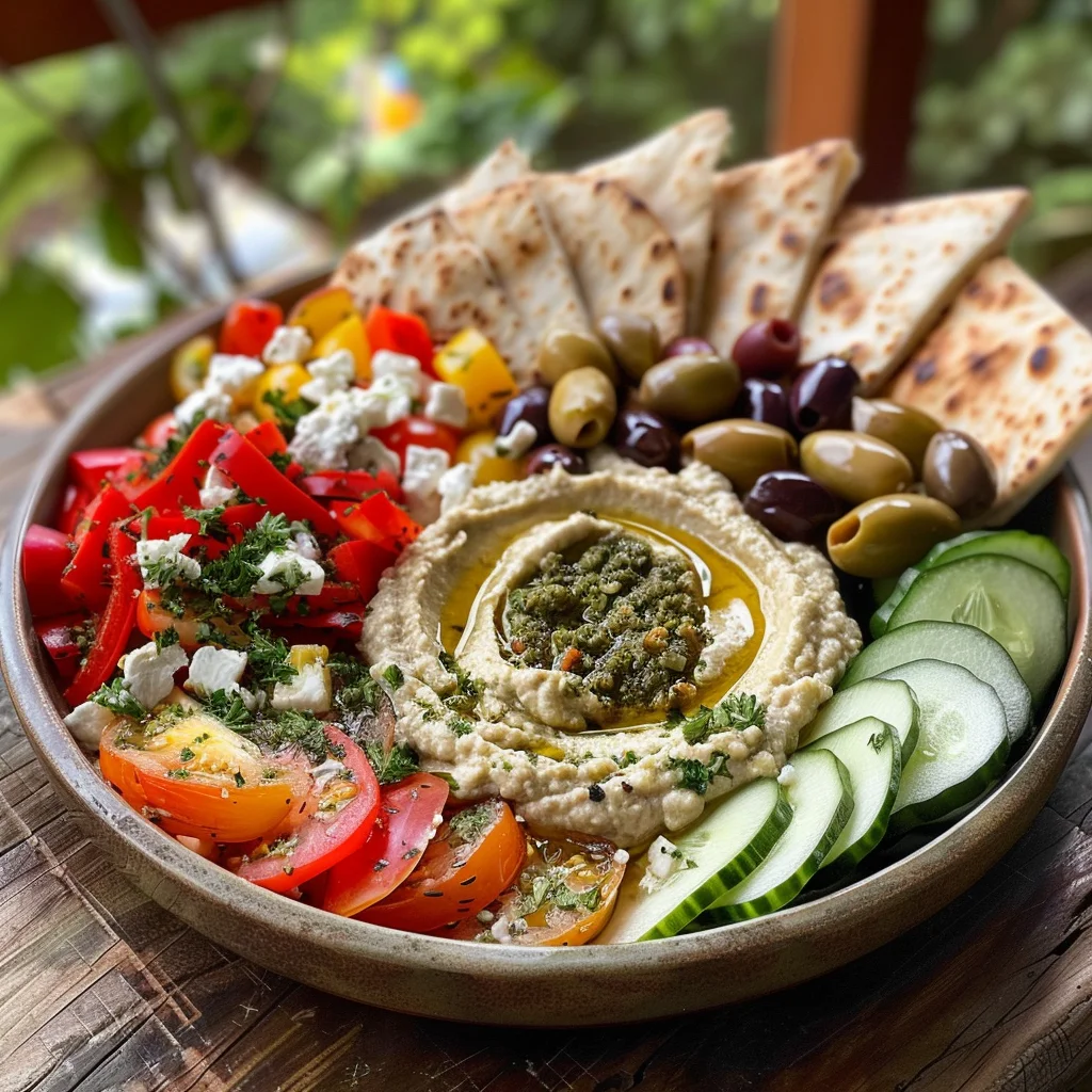 Mediterranean Mezze Tapas Platter – Easy Shareable Appetizer for Parties & Light Meals