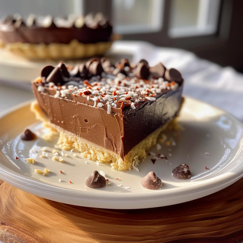 Mint Chocolate Tart (Paleo, Vegan, No Bake)