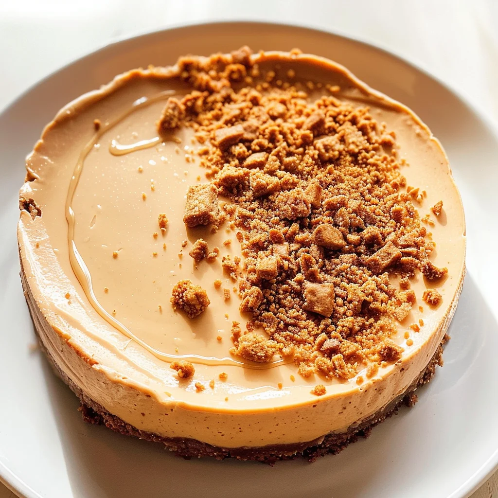 No Bake Cookie Butter Cheesecake