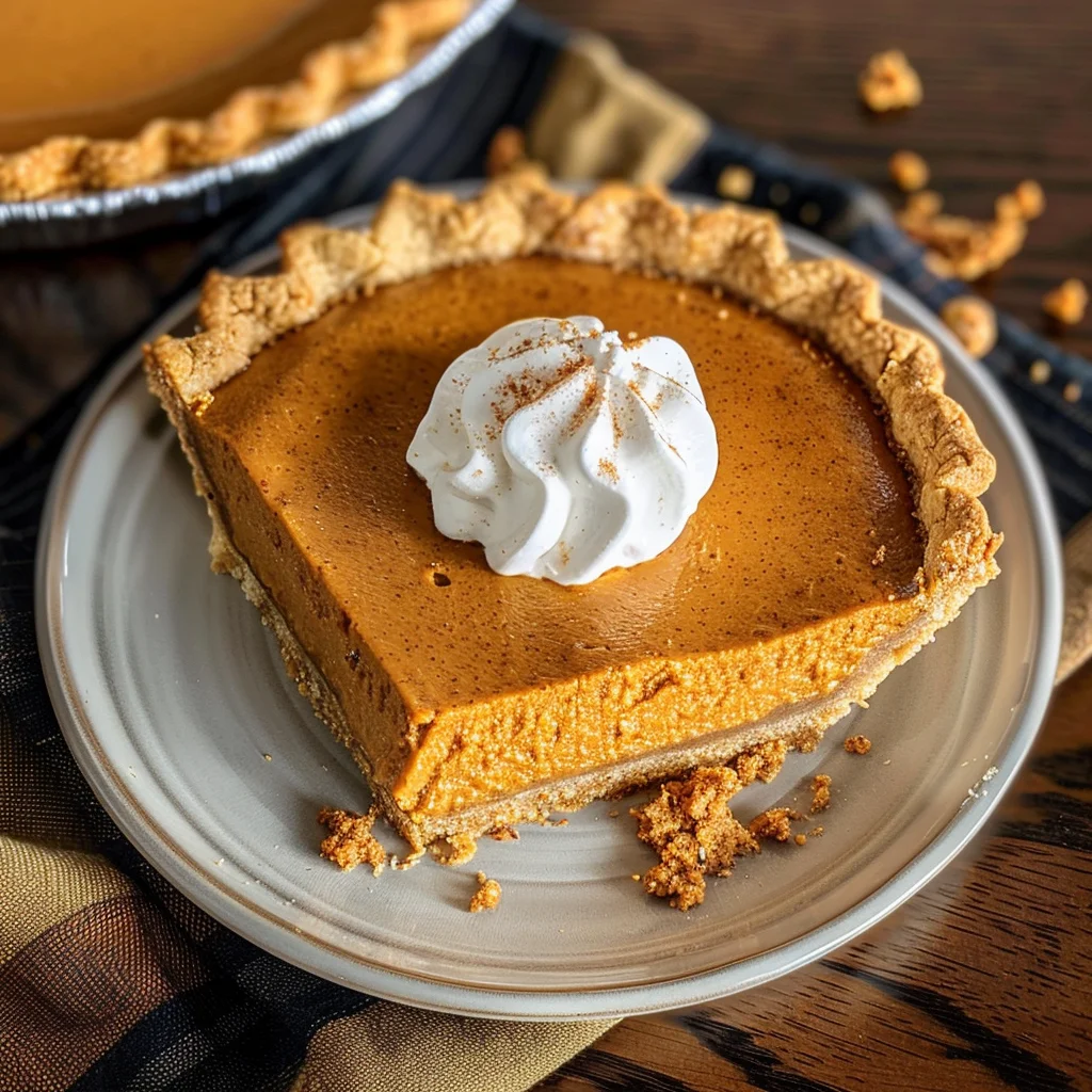 No Bake Marshmallow Pumpkin Pie