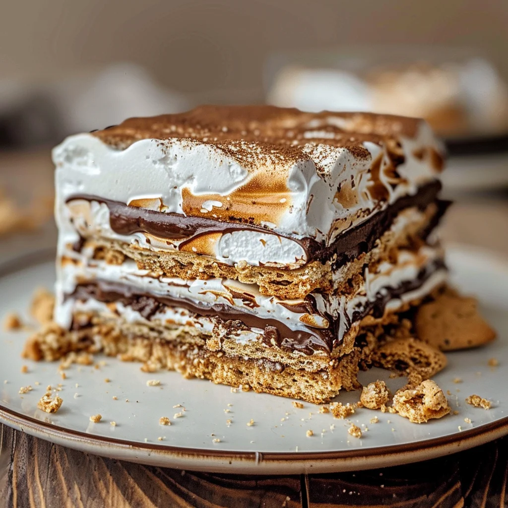 No Bake S'mores Cake